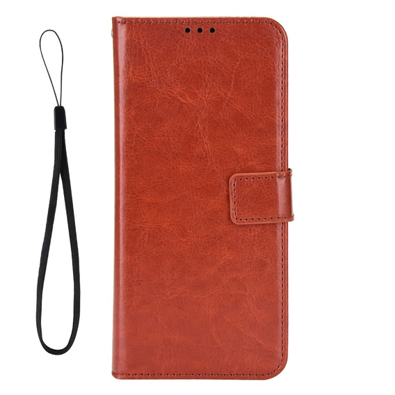 Pattintható tok a Xiaomi Redmi Note 12 5G / POCO X5 5G, Crazy Horse Wallet, barna