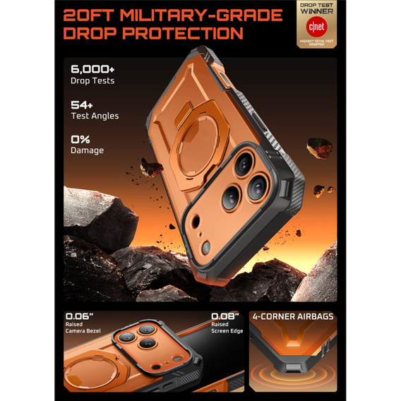 Supcase Unicorn Beetle Grip Pro Mag páncélozott tok iPhone 17 Pro készülékhez