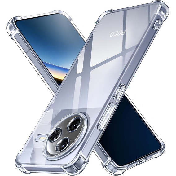 Telefontok a Xiaomi Poco F7 Pro, Dropproof, átlátszó