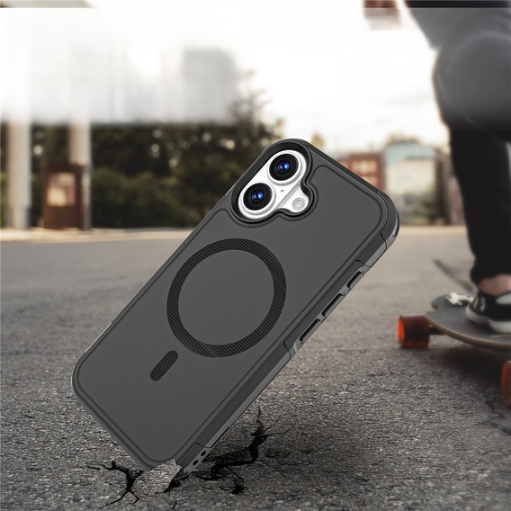 MagForce tok iPhone 17 készülékhez, MagSafe-hoz, páncélozott, fekete