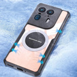 Tok Motorola Edge 50 Ultra, mágneses lemezzel, átlátszó / fekete