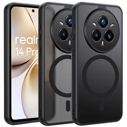 Tok Realme 14 Pro+ 5G-hoz, MagSafe, ERBORD Matt Case, fekete