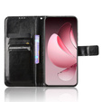 Pattintható tok a Oppo Reno 13 Pro, Crazy Horse Wallet, fekete