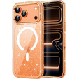 Tok iPhone 17 Pro Max készülékhez, MagSafe, csillogó - átlátszó