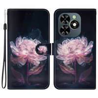 Pattintható tok a Infinix Hot 40i, Wallet, Peony lila