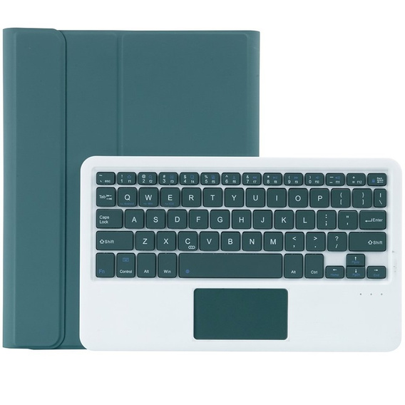 Tok + billentyűzet Lenovo Tab P11 J606F / Tab P11 5G, TouchPad Keyboard, sötétzöld