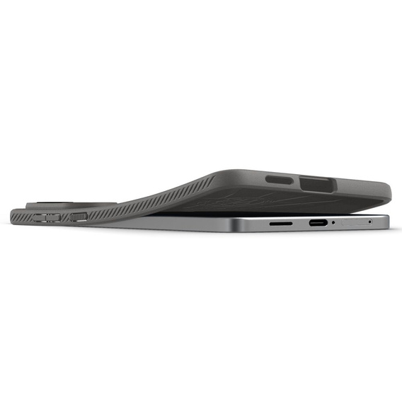 A Spigen tok Samsung Galaxy S25, Liquid Air, fekete + 9H edzett üveghez