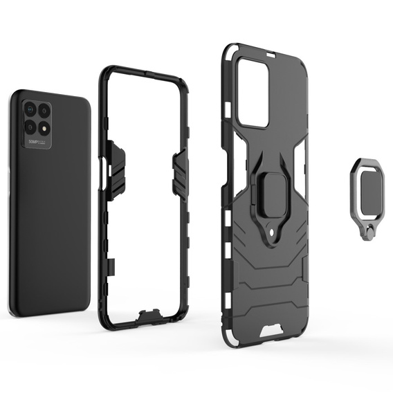 Telefontok a Realme 8i, Kickstand Ring, fekete