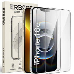 2x edzett üveg a iPhone 13/13 Pro, ERBORD 9H Hard Glass a képernyőn