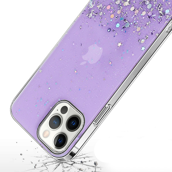 Telefontok a iPhone 13 Pro, Glittery, lila