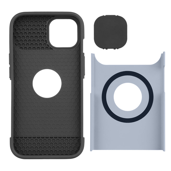 ERBORD MagSafe Cam Slider tok, kék + Képernyővédő üveg iPhone 13 / iPhone 14 készülékekhez