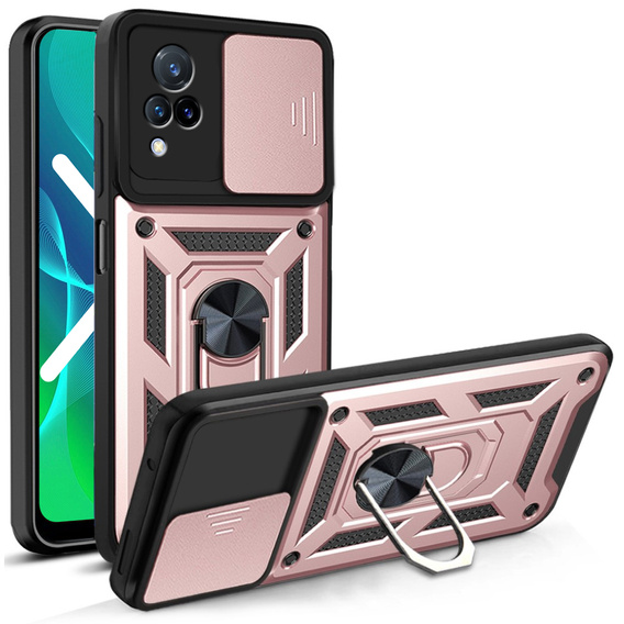 Telefontok a Vivo V21 5G, CamShield Slide, rózsaszín rose gold