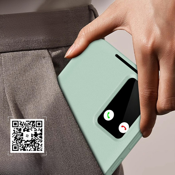 Flip tok Samsung Galaxy S25 Edge, Smart View Wallet, zöld
