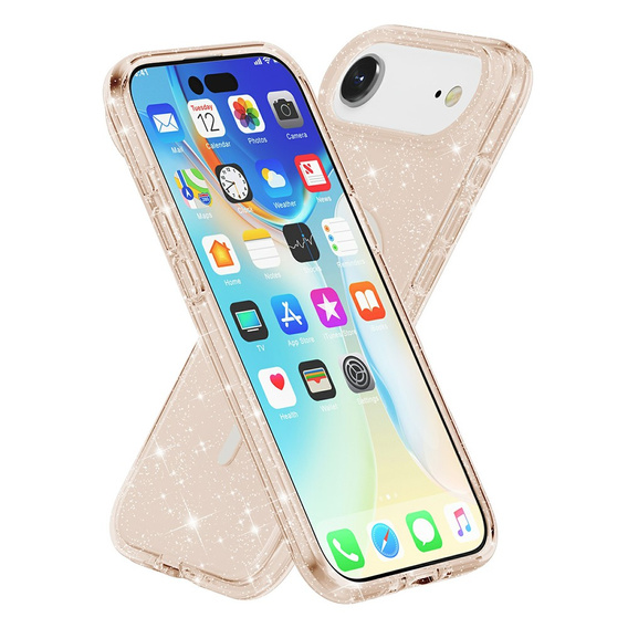 Tok iPhone Air készülékhez, MagSafe, csillogó, áttetsző arany
