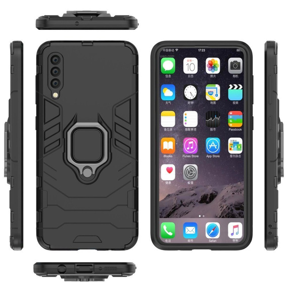 Telefontok a Samsung Galaxy A50, Kickstand Ring, fekete