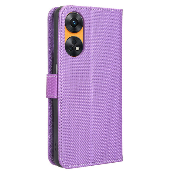 Pattintható tok a Oppo Reno8 T 4G, Wallet Smart Magnet, lila