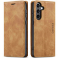 Telefontok a Samsung Galaxy A16, ERBORD Vintage, pénztárca patenttal, barna