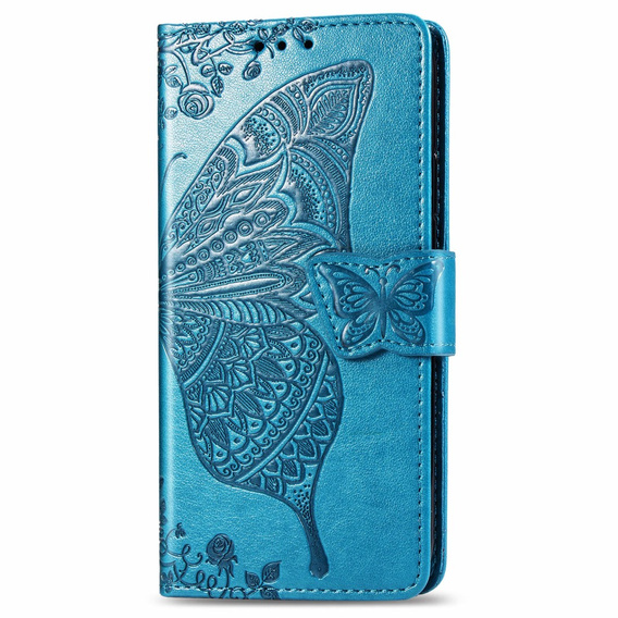 Pattintható tok a Samsung Galaxy A51 4G, Butterfly, kék