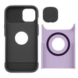 ERBORD MagSafe Cam Slider tok, lila + képernyővédő üveg iPhone 13 / iPhone 14 készülékekhez
