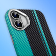 Tok iPhone 16, Carbon Fiber MagSafe, fekete / kék