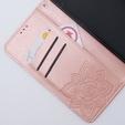 Pattintható tok a Motorola Moto G54 5G, Butterfly, rózsaszín rose gold