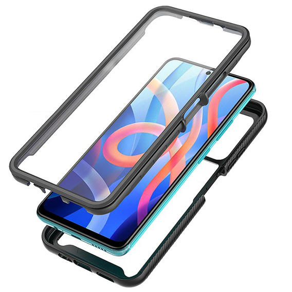 Tok Xiaomi Poco M4 Pro 5G / Redmi Note 11S 5G készülékhez, Shockproof, fóliával, kék