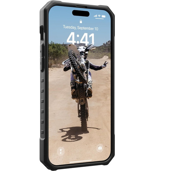 Urban Armor Gear Telefontok a iPhone 15 Pro Max, Pathfinder MagSafe, átlátszó / fekete