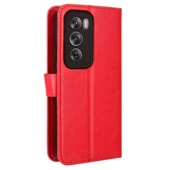 Pattintható tok a Oppo Reno 12, Crazy Horse Wallet, piros