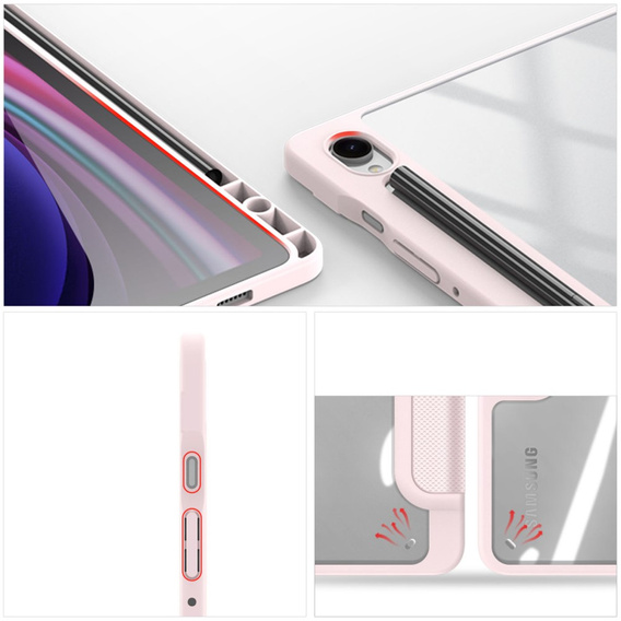 Tok Samsung Galaxy Tab S10 Lite / S10 FE / S9 FE, Dux Ducis TOBY, rózsaszín