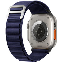 Nylon szíj Apple Watch 1/2/3/4/4/5/6/7/8/SE/ULTRA 42/44/45/45/49mm, tengerészkék