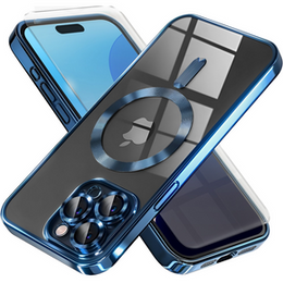 Tok iPhone 16 Pro-hoz, Electro MagSafe, kék + üveg a képernyőhöz