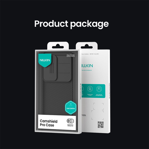 NILLKIN Camshield Pro tok kameravédővel Samsung Galaxy S26 Ultra készülékhez, fekete