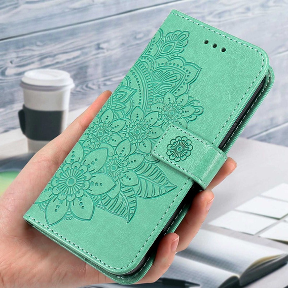 Pattintható tok a Xiaomi Redmi Note 12 5G / POCO X5 5G, Mandala Flower, zöld