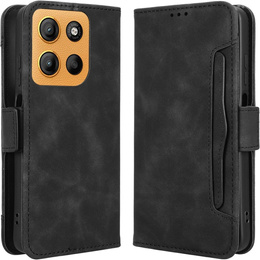 Pattintható tok a Motorola Moto G15 / Motorola Moto G15 Power, Card Slot, fekete