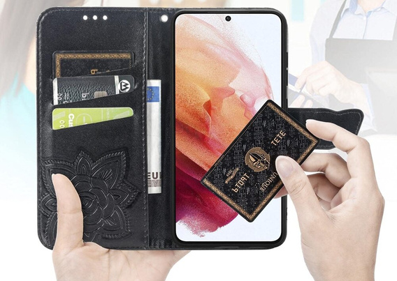 Pattintható tok a Realme Note 50, Butterfly, fekete