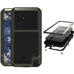 Love Mei Telefontok a Samsung Galaxy S25 Ultra, armored with glass, zöld