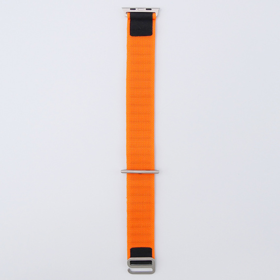 Nylon szíj Apple Watch 1/2/3/4/4/5/6/7/8/SE/ULTRA 42/44/45/45/49mm, narancssárga /  fekete