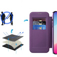 Pattintható tok a iPhone 11, RFID Wallet MagSafe CamShield, lila