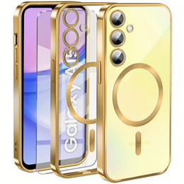 Tok Samsung Galaxy A15 4G/5G-hoz, Electro MagSafe, arany + üveg a képernyőhöz
