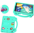 Gyermek tok iPad 10.2" 2021/2020/2019 (9/8/7 gen.) / Air 10.5" 2019 (3 gen.), Cute Patterns, állvánnyal, zöld