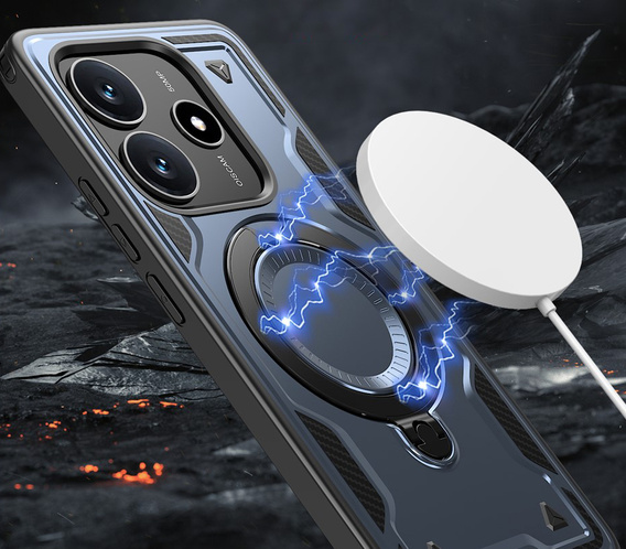 tok Xiaomi Redmi Note 14 5G, katonai MagSafe, kék + 9H Glass