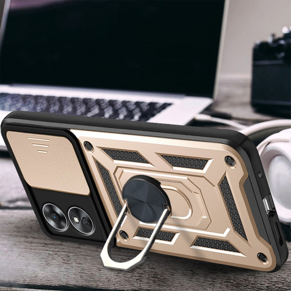 Telefontok a Oppo A17, CamShield Slide, arany