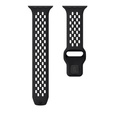 Szilikon szíj Apple Watch 1/2/3/4/4/5/6/7/8/SE/ULTRA 42/44/45/45/49MM órához, fekete