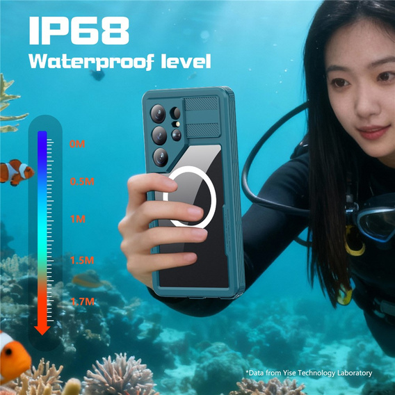 Redpepper MagSafe vízálló tok Samsung Galaxy S26 Ultra készülékhez, kék