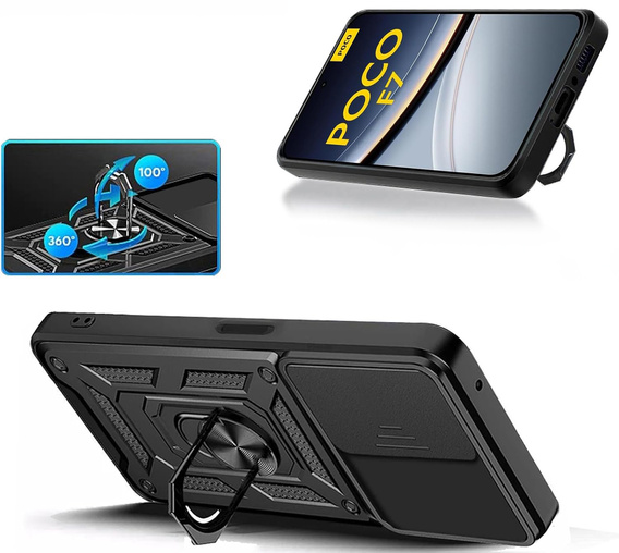 Telefontok a Xiaomi Poco F7, CamShield Slide, fekete