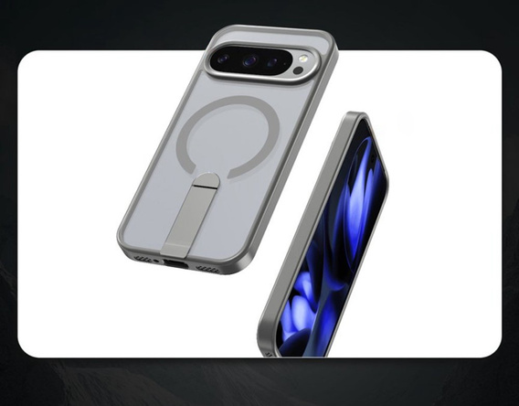 Fusion hibrid tok Google Pixel 10 Pro XL készülékhez, MagSafe, állvánnyal, szürke