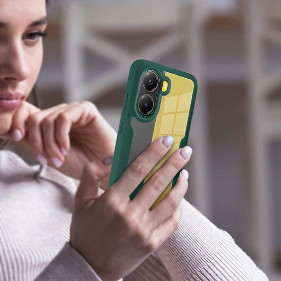 Tok Xiaomi Poco X7 Pro 5G készülékhez, Shockproof, fóliával, zöld