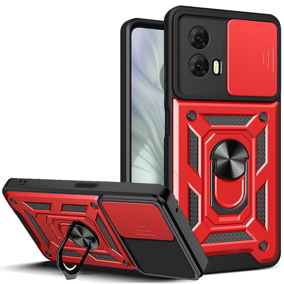 Telefontok a Motorola Moto E14, CamShield Slide, piros