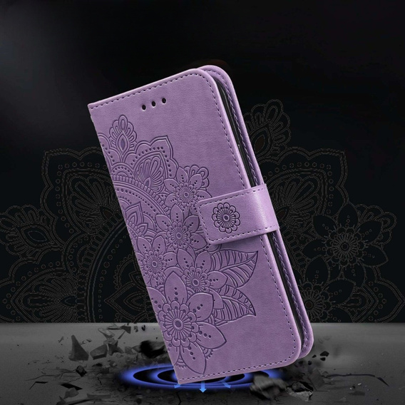 Pattintható tok a Xiaomi Redmi Note 12 5G / POCO X5 5G, Mandala Flower, lila