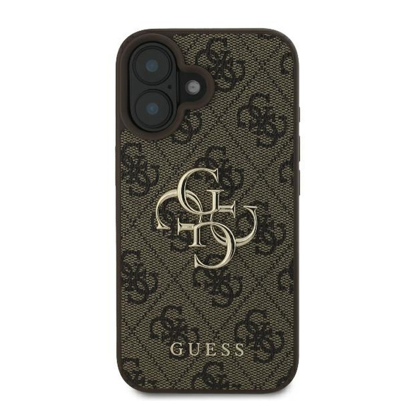 GUESS 4G Nagy fém logós tok iPhone 16-hoz